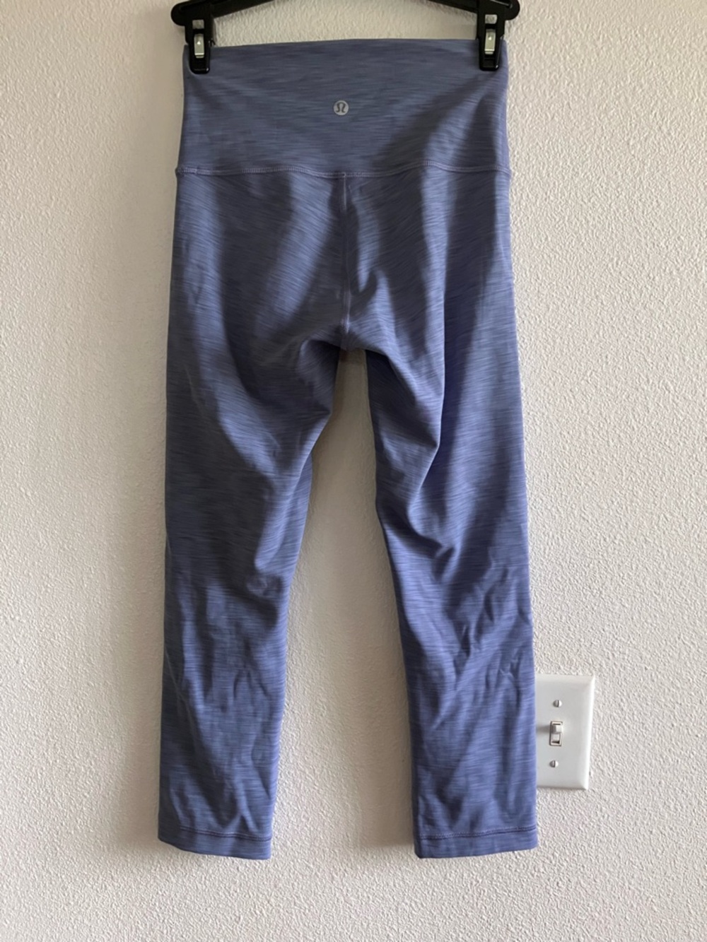 Lululemon Wunder Train Crop 21" Heathered Peri Purple Leggings sz 4 EUC